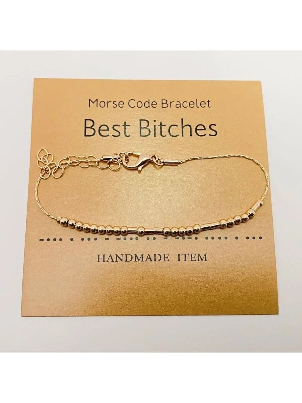 ($8) Best B*tches Morse Code Bracelet